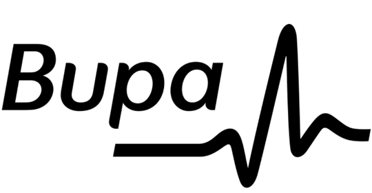 Logotipo de Bupa, cliente de Cooperativa.